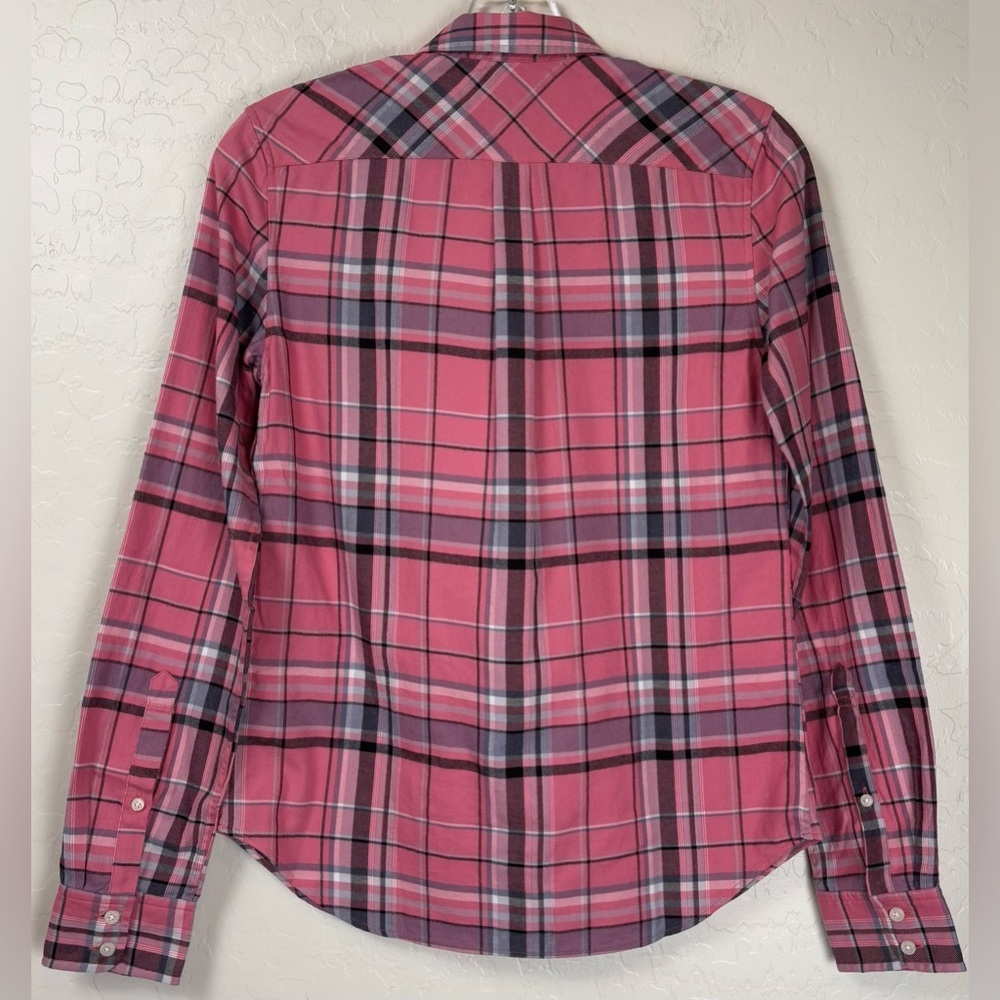 NEW UNTUCKit Florio 100% Cotton Long Sleeve Button Up Pink Plaid Shirt 0‎ 1031 - Picture 4 of 7